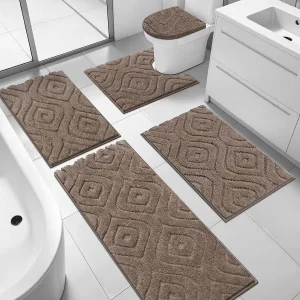 5 Piece, Ultra Soft Absorbent Bath Mat