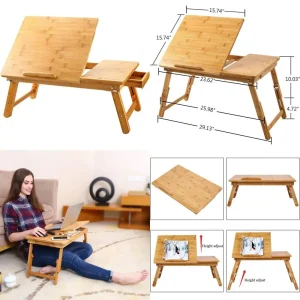 Adjustable Bamboo Laptop Desk