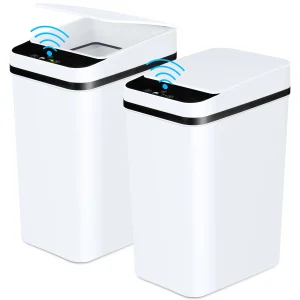 2 Pack 12L Bathroom Automatic Trash Cans