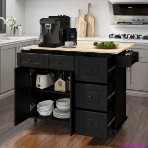 52" Mobil Kitchen Island Cart